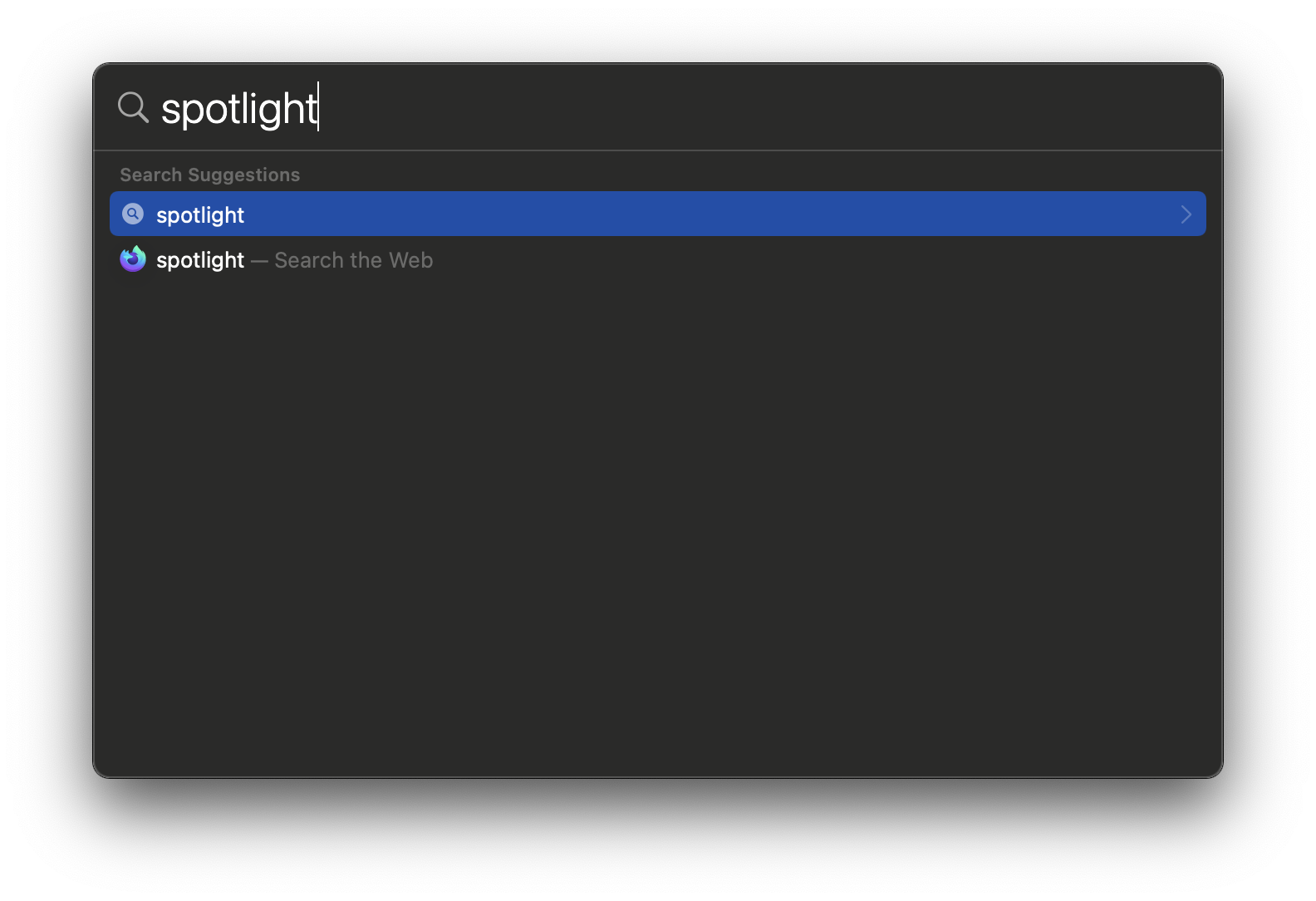 Spotlight on macOS