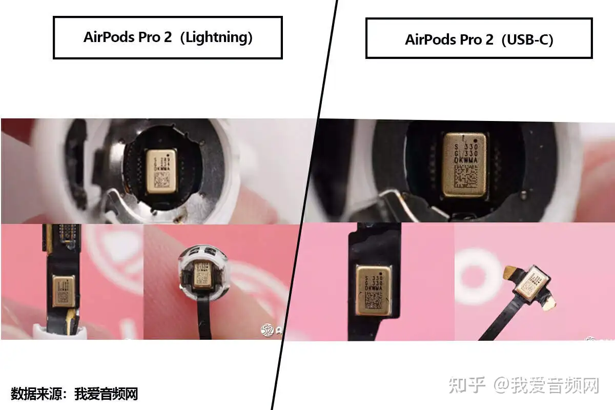 拆解对比来了，苹果AirPods Pro 2（Lightning）VS AirPods Pro（USB-C