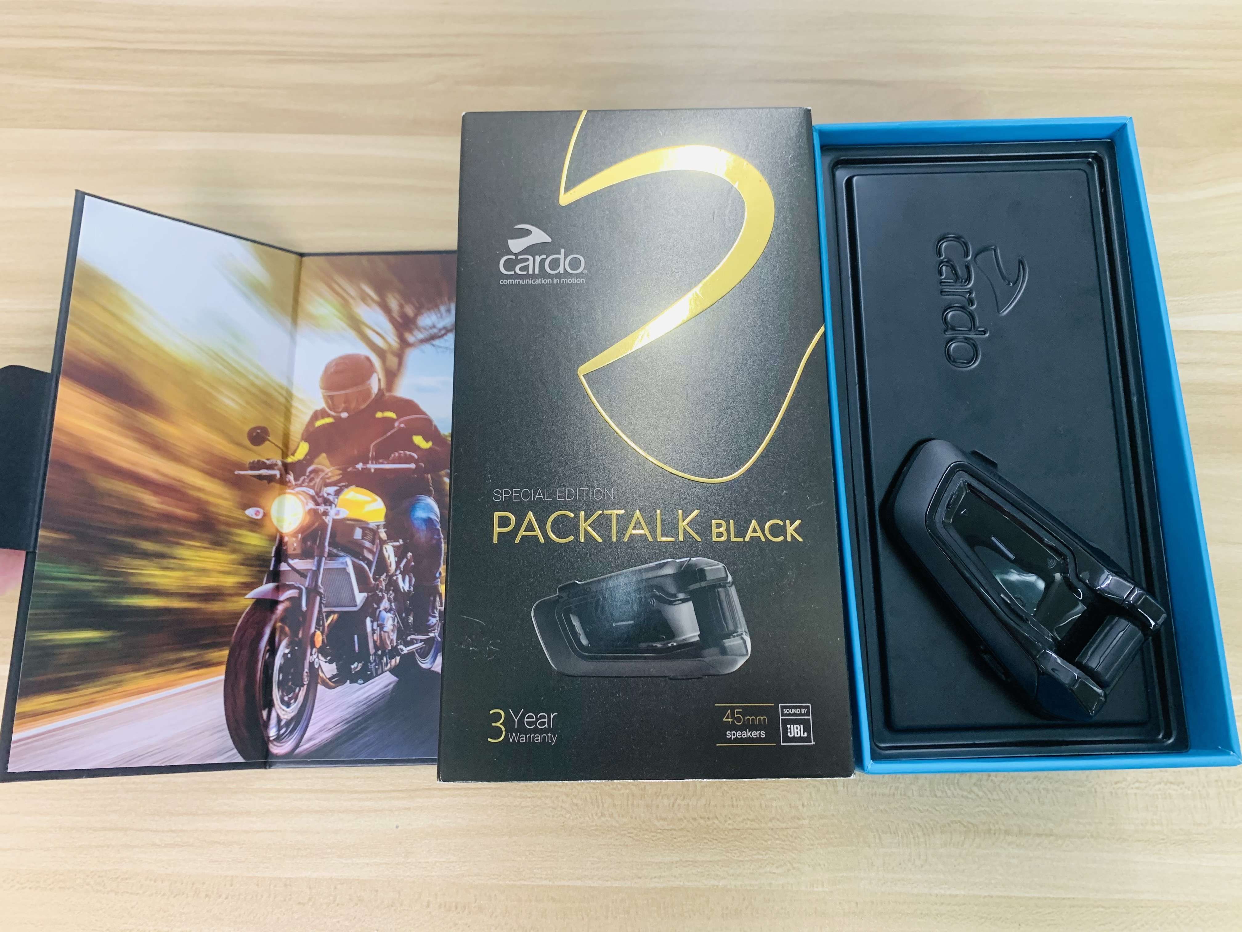 摩托车蓝牙耳机天花板开箱cardopacktalkblack