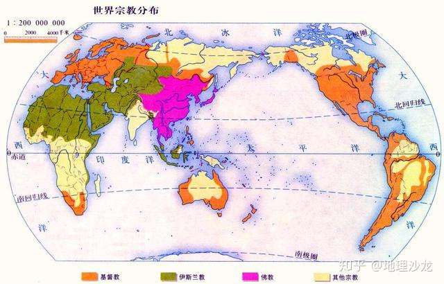 世界三大宗教基督教 伊斯兰教和佛教的地区分布 基督教分布最广 知乎