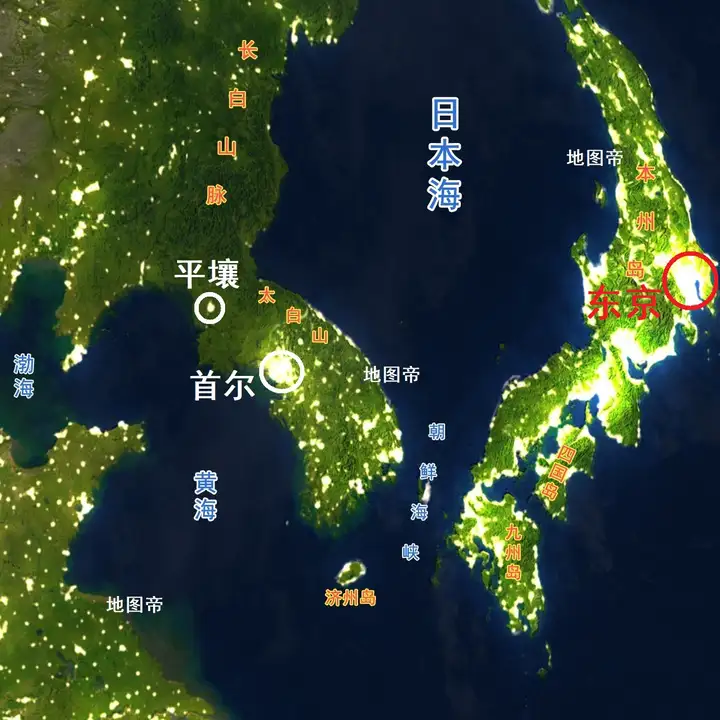 从位置面积地形人口等角度，全方位对比日本朝鲜韩国（韩国日本朝鲜人口多少）