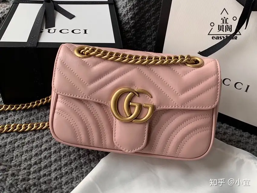 古驰Gucci GG Marmont翻盖链条包——来看看中号小号和超mini款- 知乎