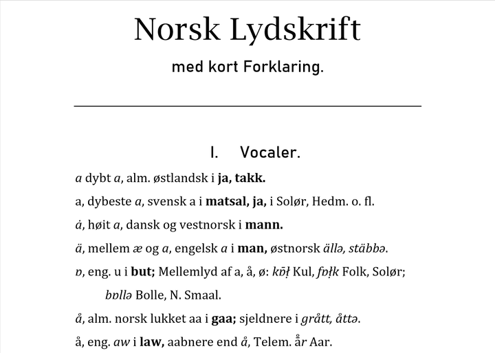 挪威语字母图片