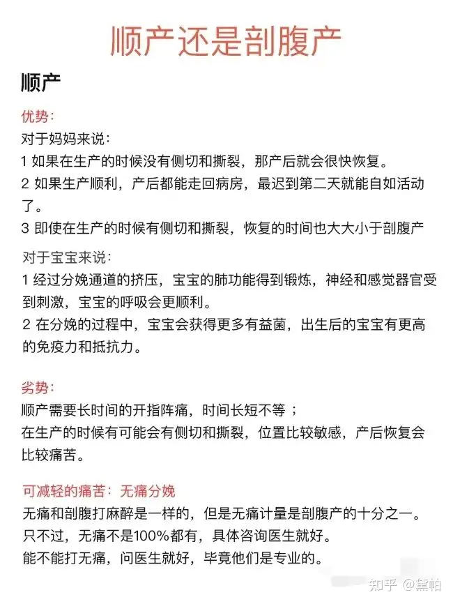 顺产❓刨腹产❓怎么选- 知乎