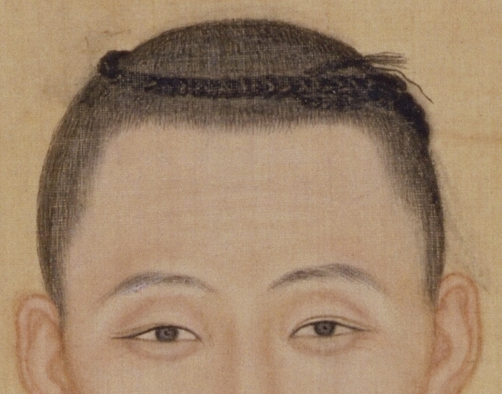 清朝前中期发型是金钱鼠尾,为什么同时期的皇帝画像(包括多尔衮画像)