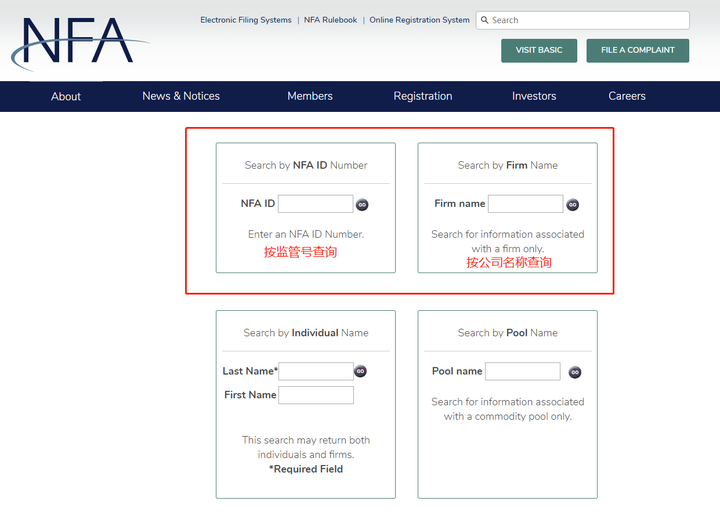 FCA、ASIC、NFA对比