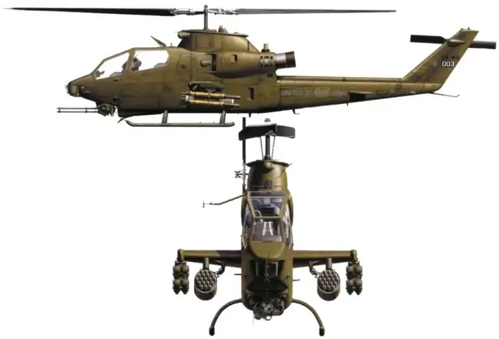 美国贝尔ah1眼镜蛇直升机