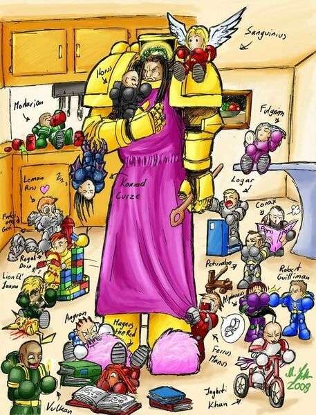 战锤40k里如果基因原体有妈妈会怎么样?