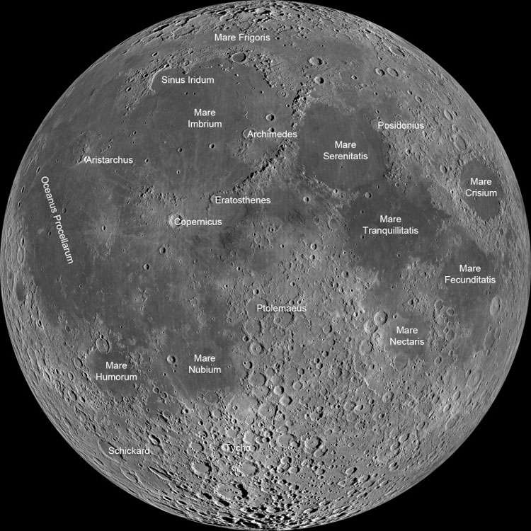 地图之月面地图 一 月面地图概述与月球正面月海 知乎