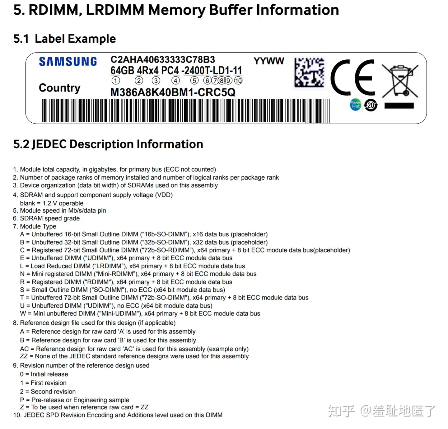 内存】三星Samsung内存颗粒数据手册PART NUMBER命名规则- 知乎