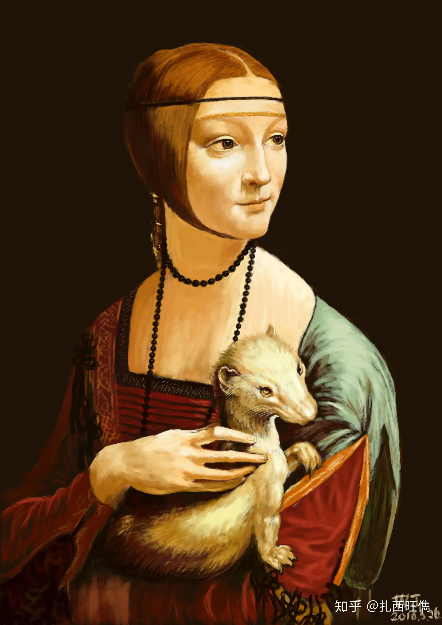 美人女流画家 粉川江里子の逸品 真作】夢景・女性1（エスキース