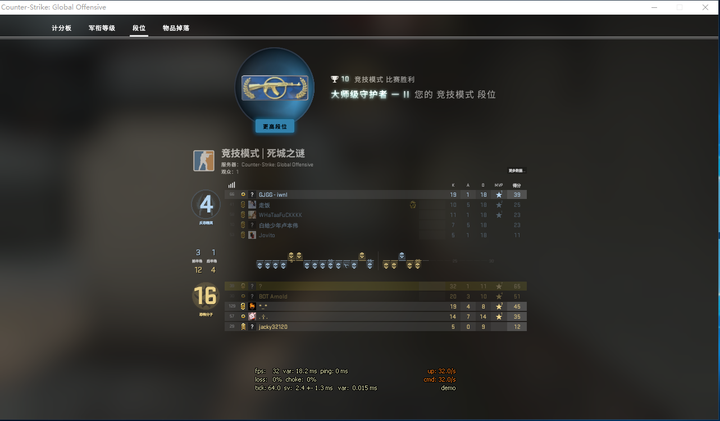 怎么在csgo一年中上菊花段位