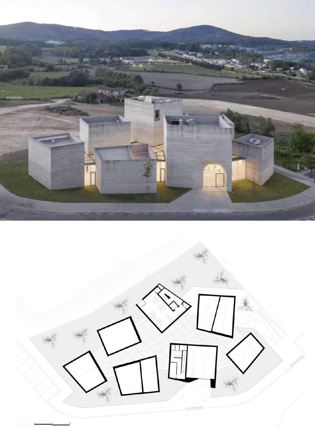 建筑语汇 分散式建筑体量 知乎