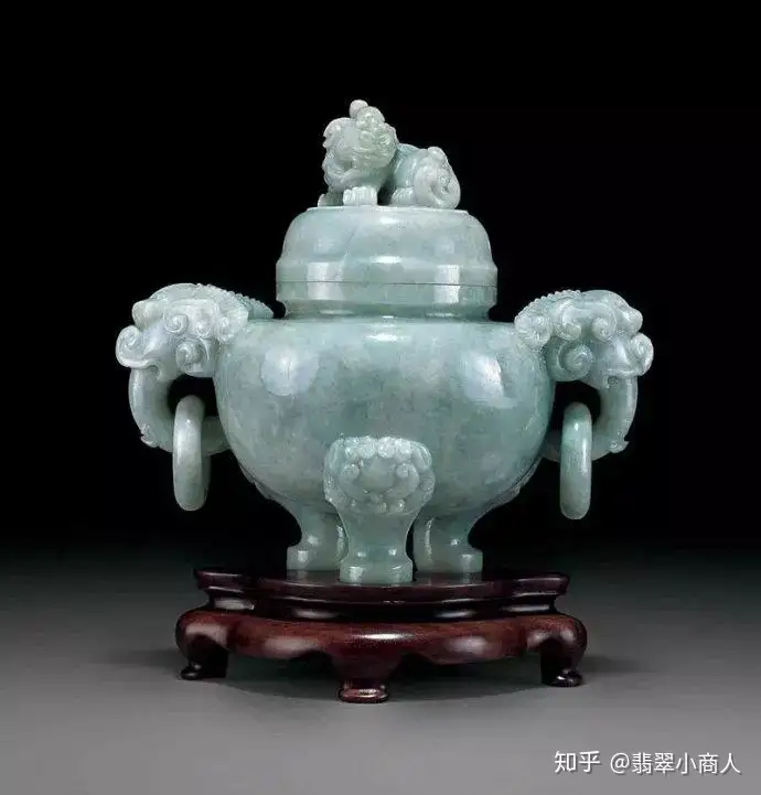 清翡翠雕珮中国古美術-