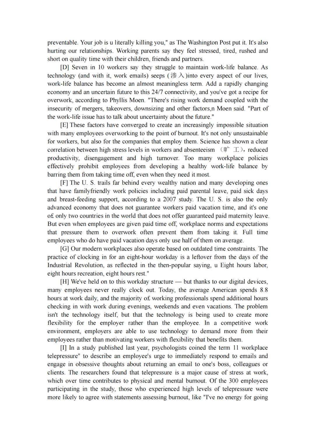 16年12月英语六级真题及答案 第三套 知乎