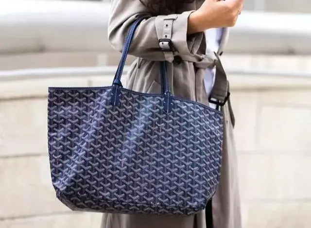 Goyard Blue and White Artois Tote bag worn by Reese Witherspoon