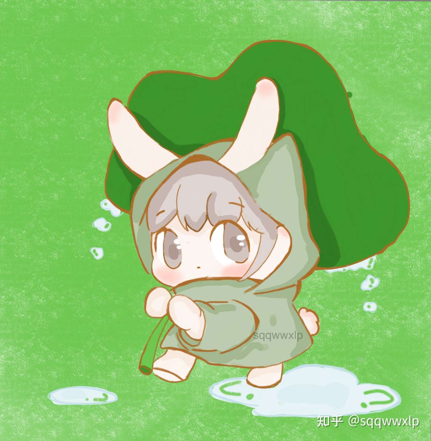 sqqwwxlp 的想法: 一个在森林里漫步的小兔叽呀～ #q版人物# - 知乎