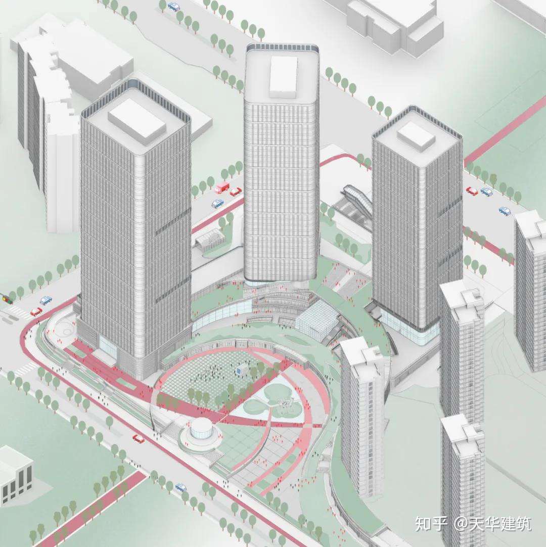 连续的张力丨超高层办公集群外部公共空间营造 知乎