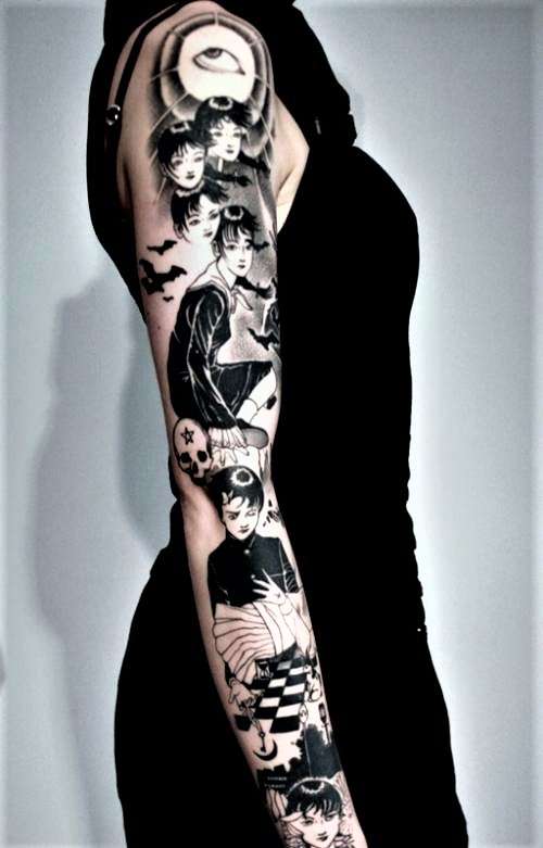 清凉的伊藤润二 文身图案整理 知乎