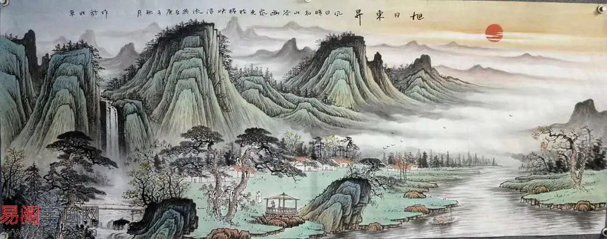 中国書画・中國書畫名家海粟畫作・宣紙・山水画 中国美術 古美味