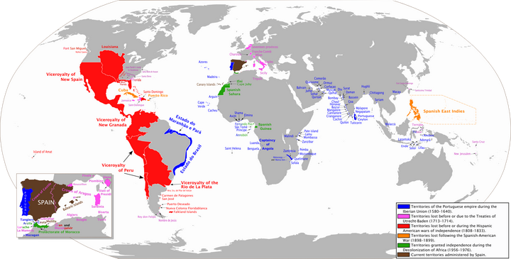 西班牙帝国面积图片