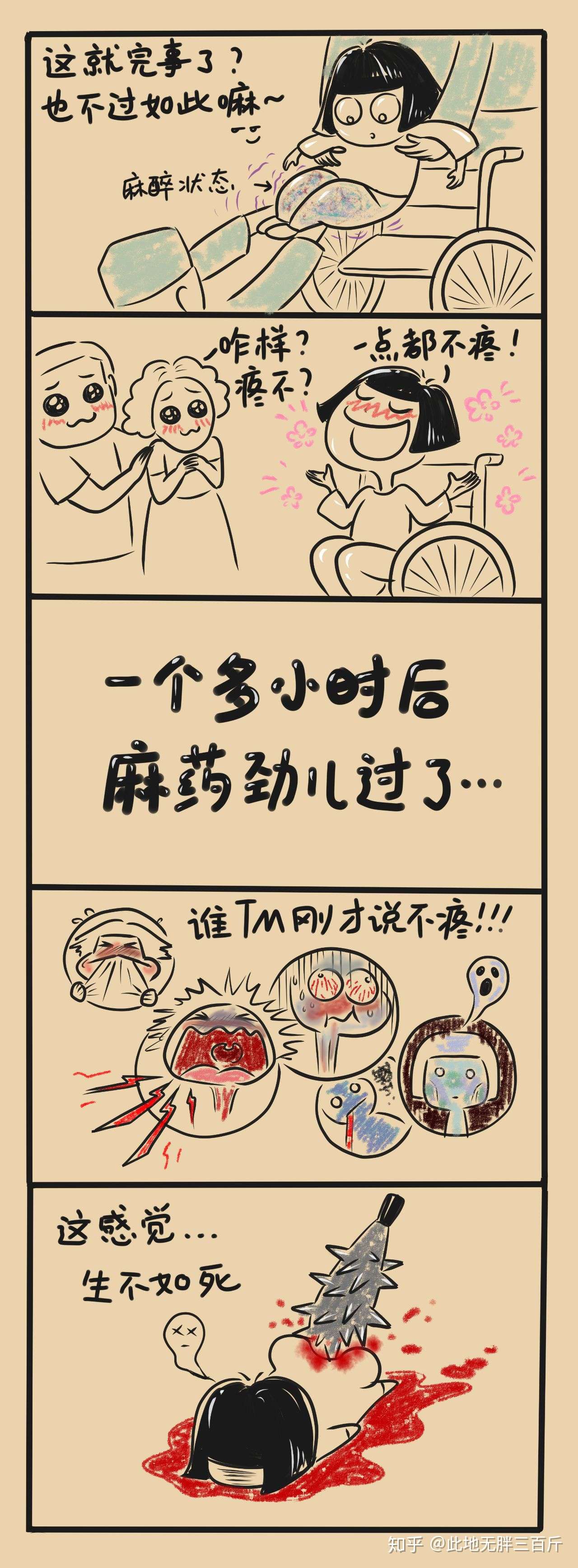 原创漫画带你目睹22岁少女惨痛的痔疮手术经历 知乎