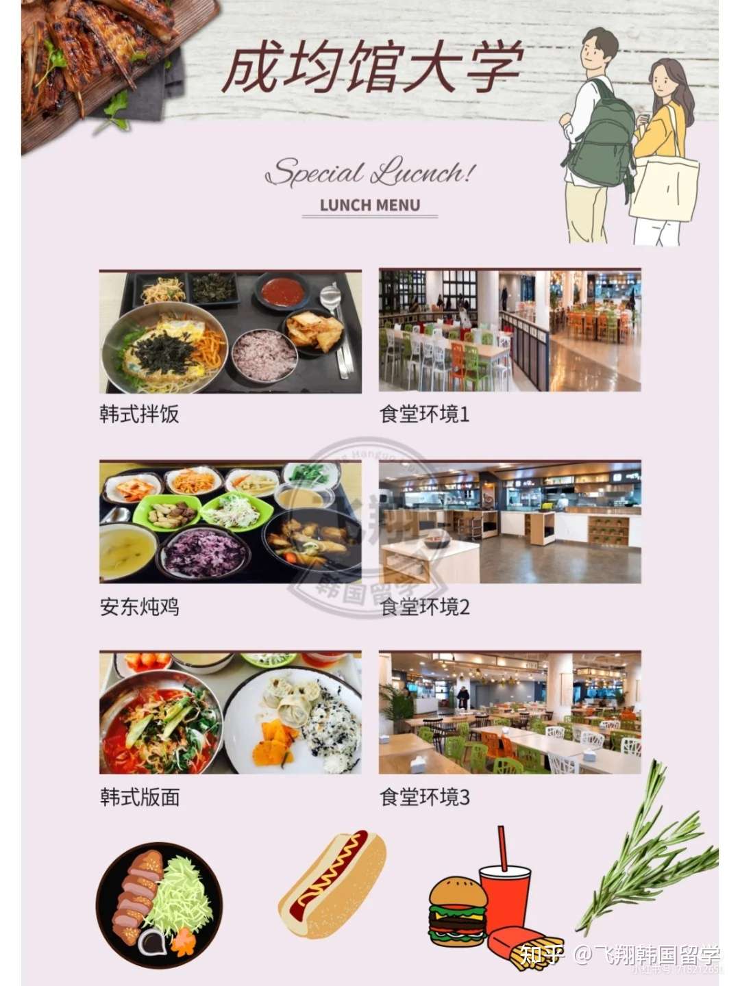 盘点一下韩国有名气的各大学食堂 1 吃货们给我来打卡 看看有没有你的学校 Tips 外部人员也可以去喔 知乎