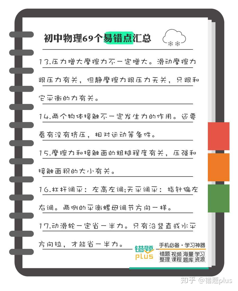 物理老师提醒 学霸都栽在这69个易错考点上 特典型 必须掌握 知乎