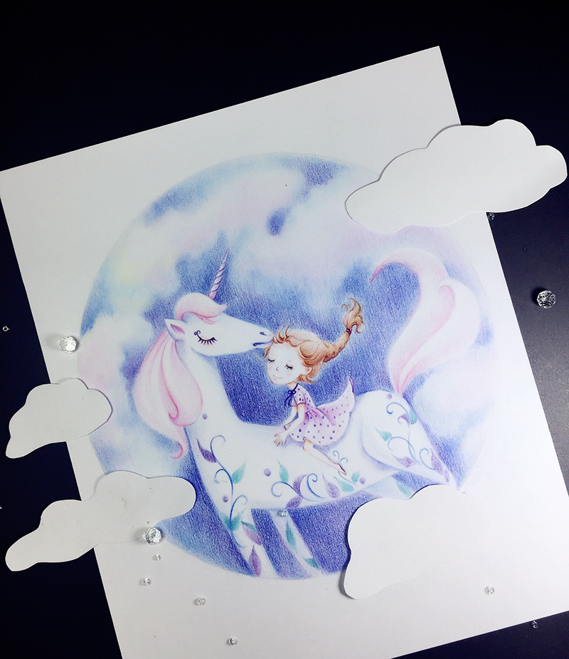 画完后都说这是磨人的小妖精 骑独角兽的小女孩 软萌小插画教程 知乎