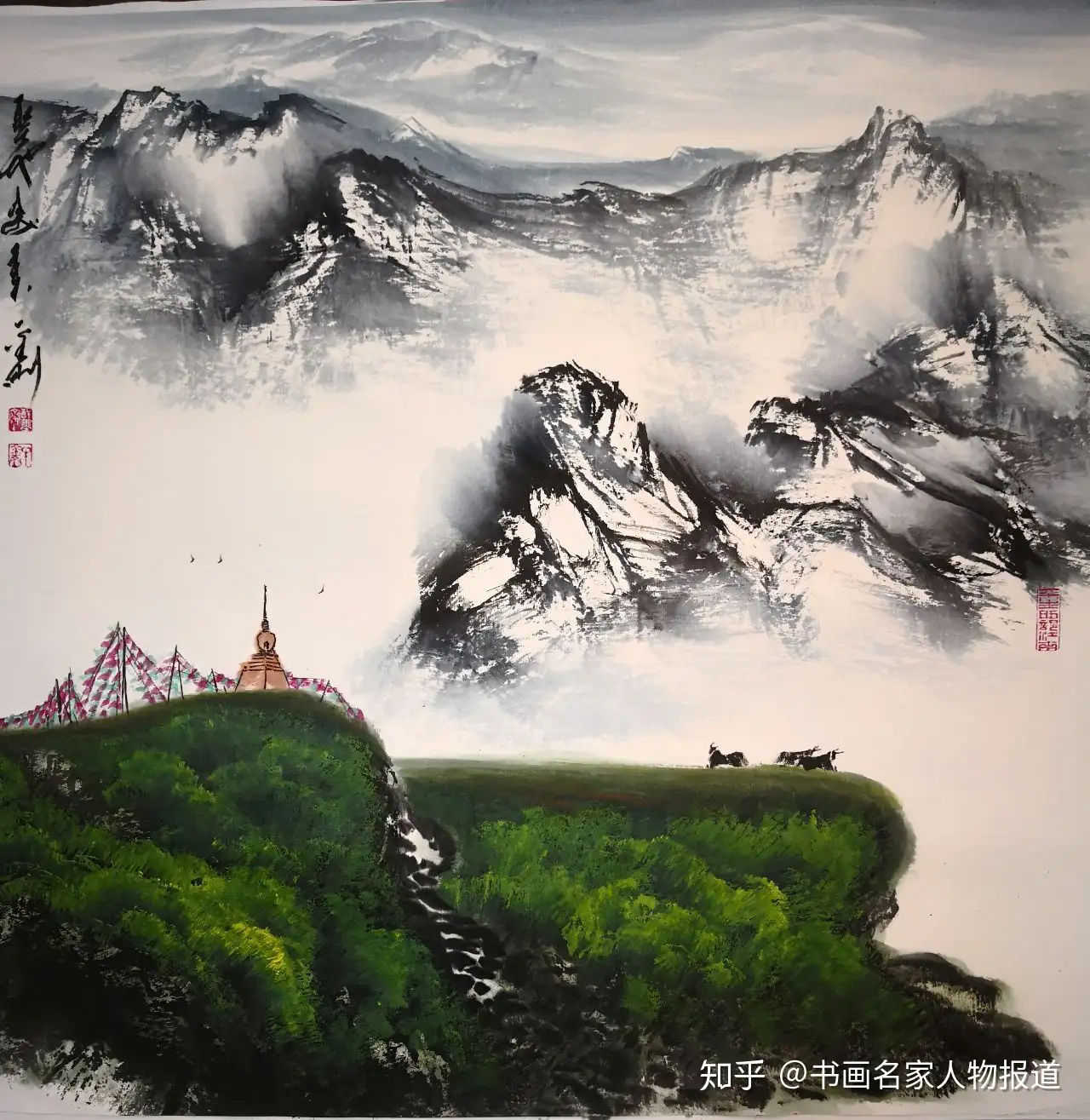 书画名家】情系雪域无尽风光——著名画家牛金刚作品赏析- 知乎