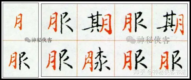 《灵飞经》小楷偏旁技法全集（动态图教学）(小楷灵飞经视频)