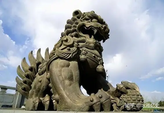 中国美術時代獅子白玉彫刻一対-