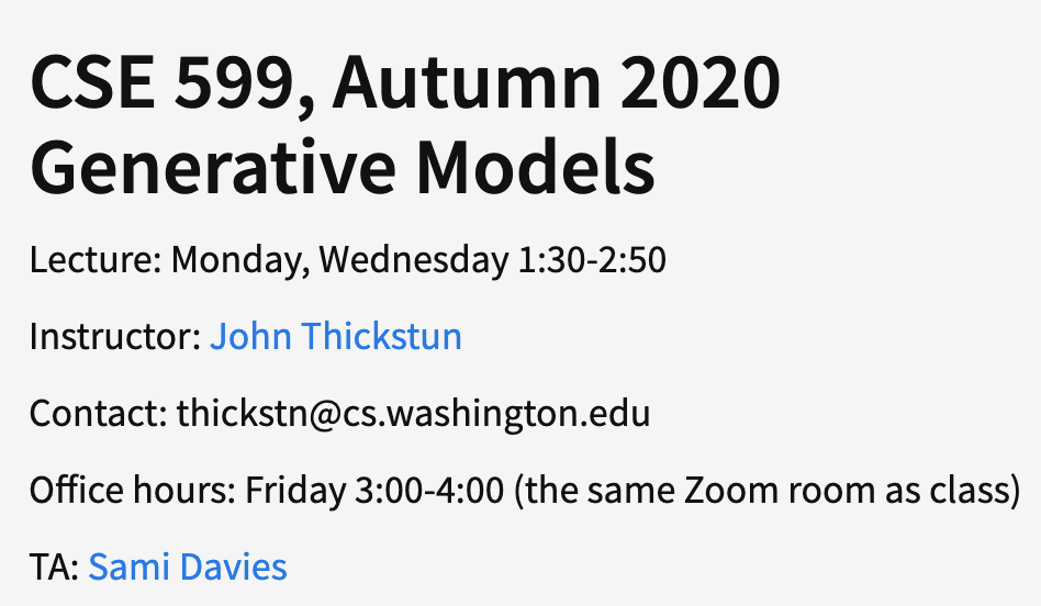华盛顿大学 生成模型 秋季课程完结 课件 讲义全部放出 知乎 华盛顿大学 生成模型 秋季课程完结 课件 讲义全部放出 知乎