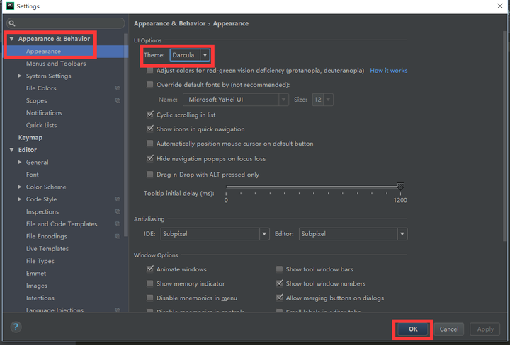 PyCharm2017官网下载安装设置配置(主题字体字号)使用入门教程