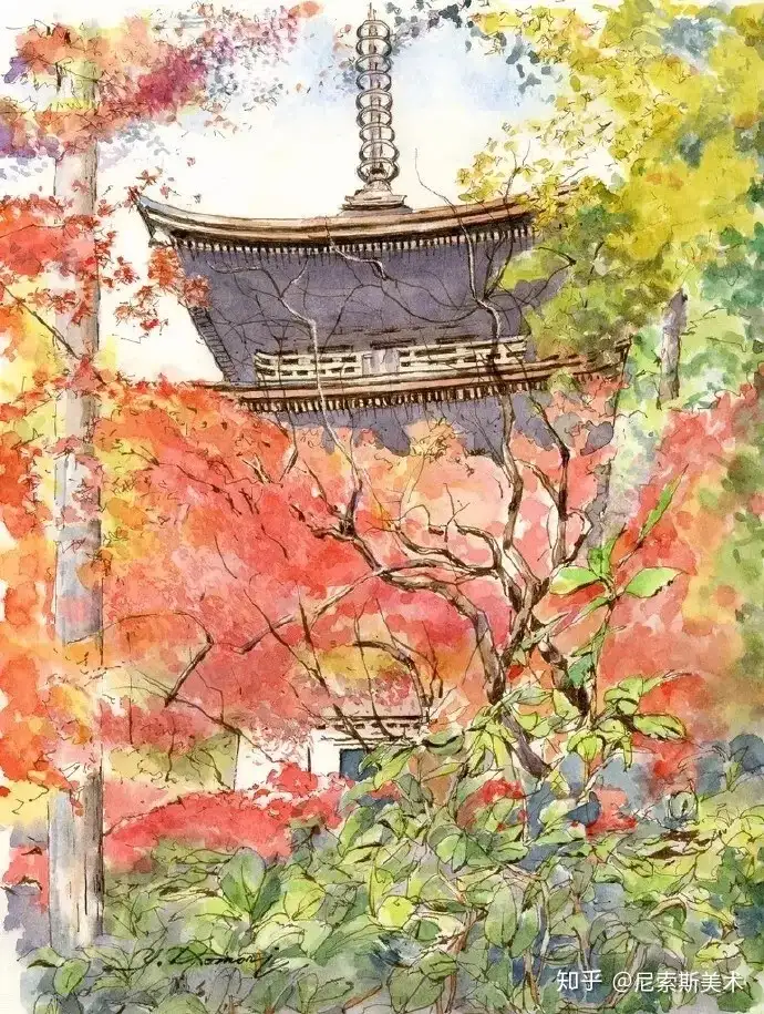 盘点4位日本著名画家的水彩风景，美不胜收！ - 知乎