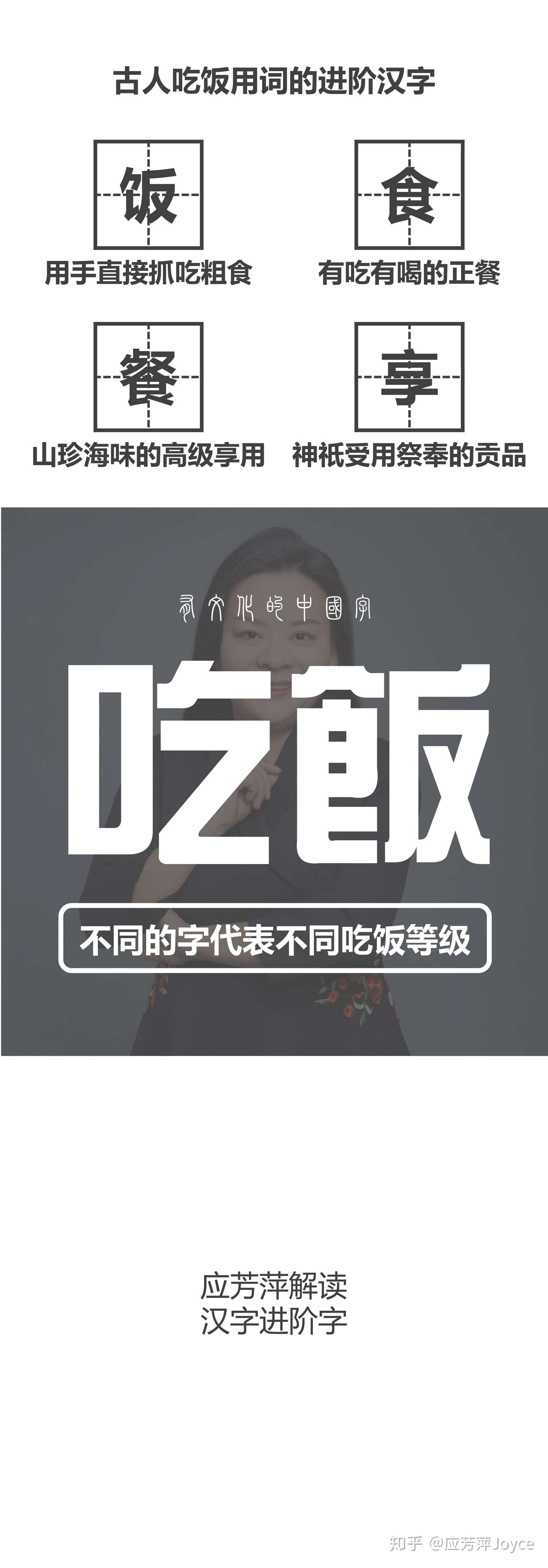 应芳萍解读汉字进阶字 吃饭 知乎