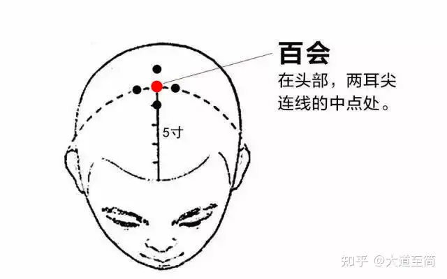 百会穴的准确位置图|及作用功效操作方法- 知乎