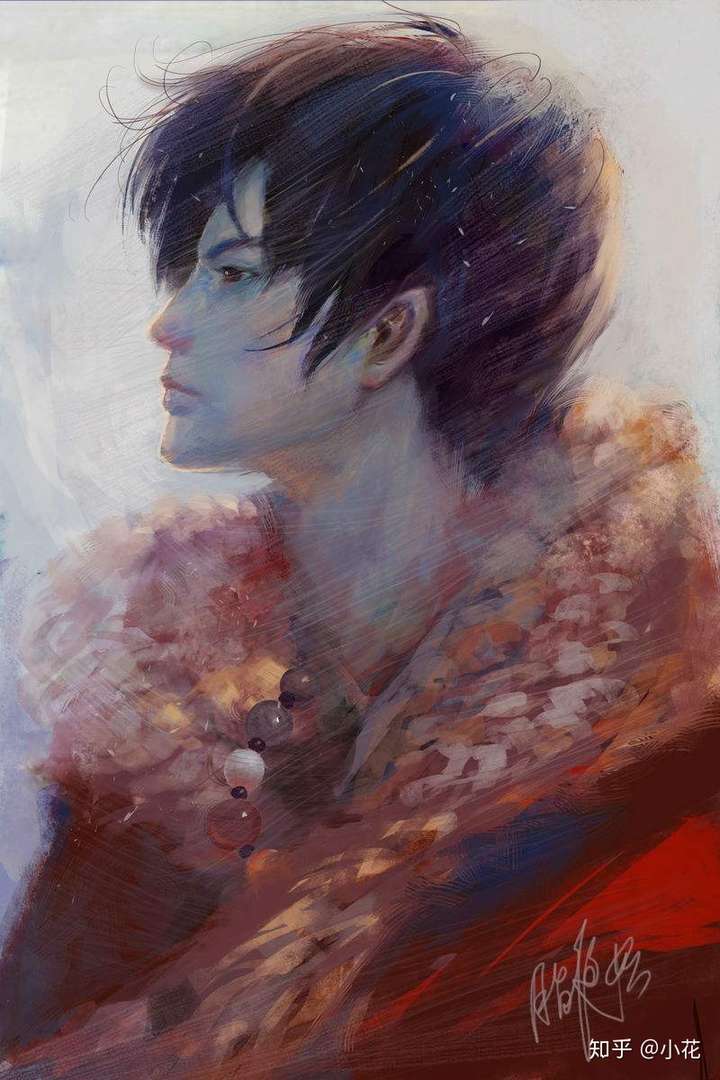 能给点张起灵的油画图片吗?