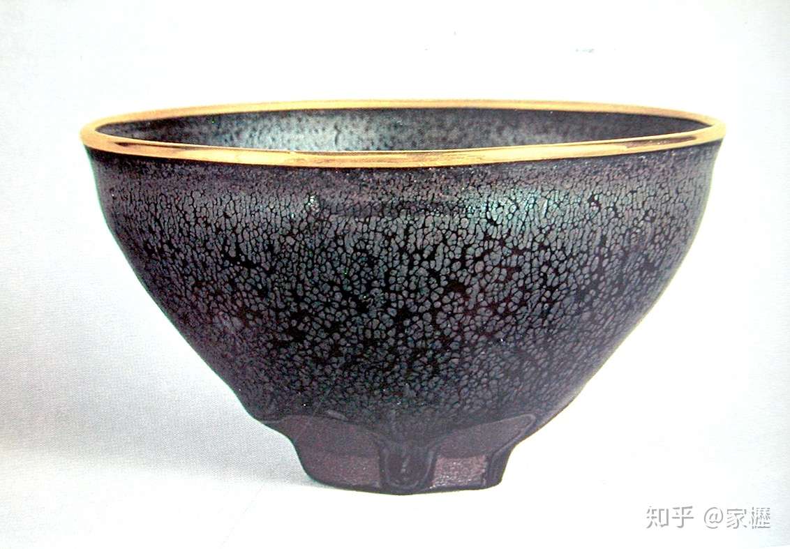 中国 宋代建窯 窯変 油滴天目茶碗 V R3953 - 陶芸