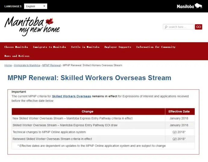 2018年加拿大曼省发布移民新政——曼省快速通道移民（Manitoba Express Entry Pathway&