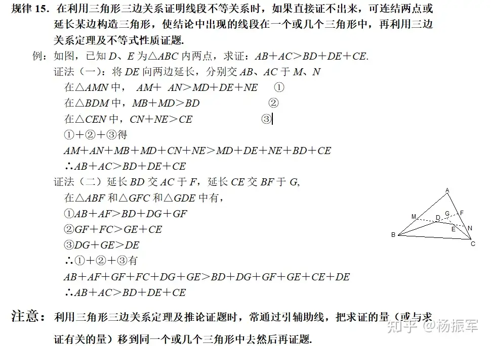 初中数学几何辅助线做法要点 二 三角形 知乎