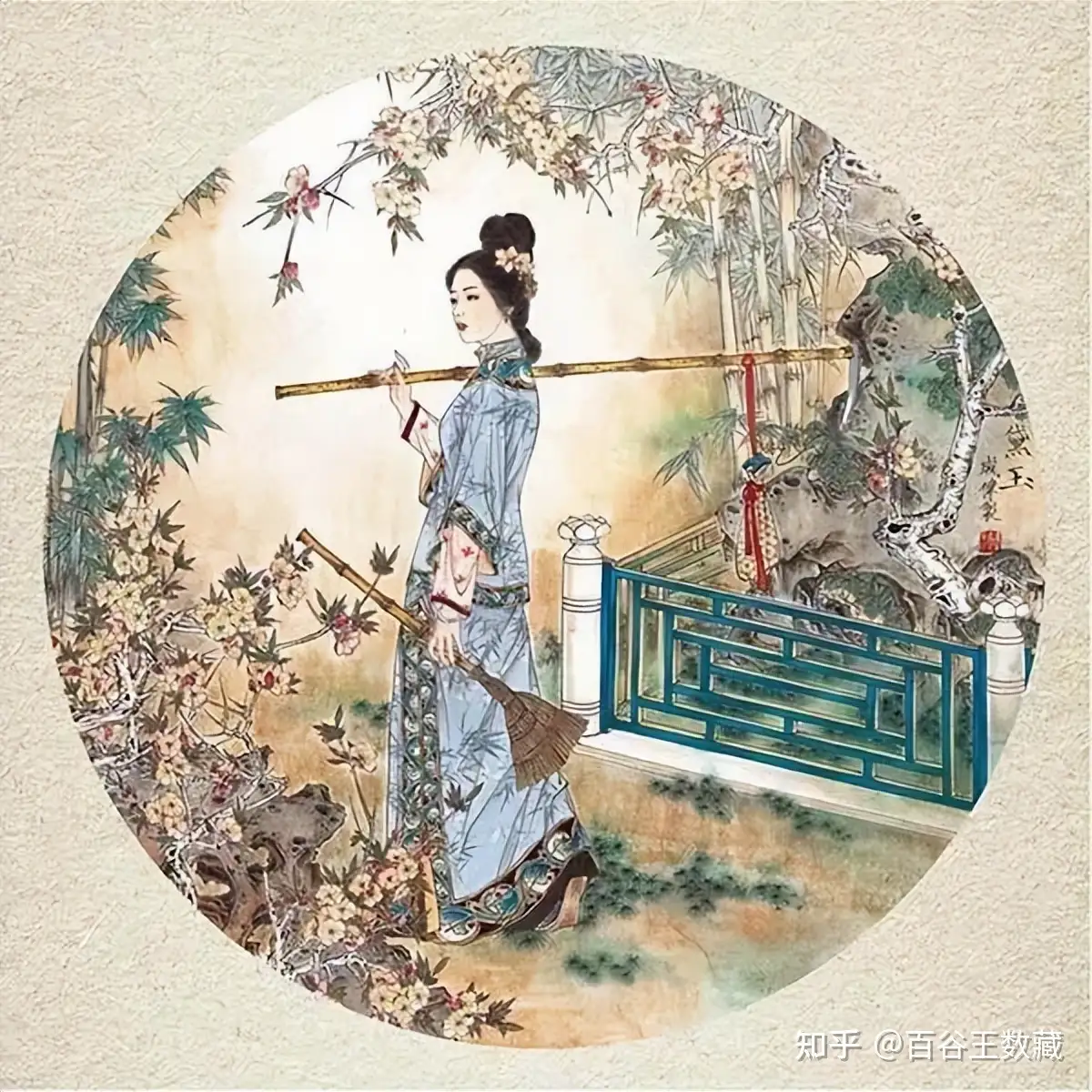 中国美術 戊長二月 絵 金陵十二釵 人物-