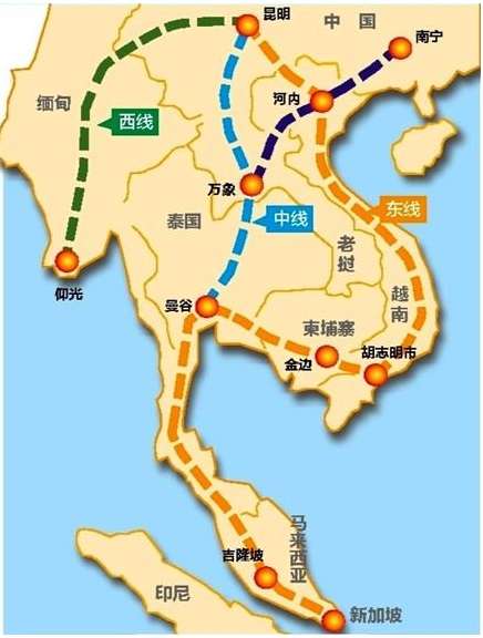 泛亚铁路(东南亚走廊)与泛亚高铁是一回事吗?