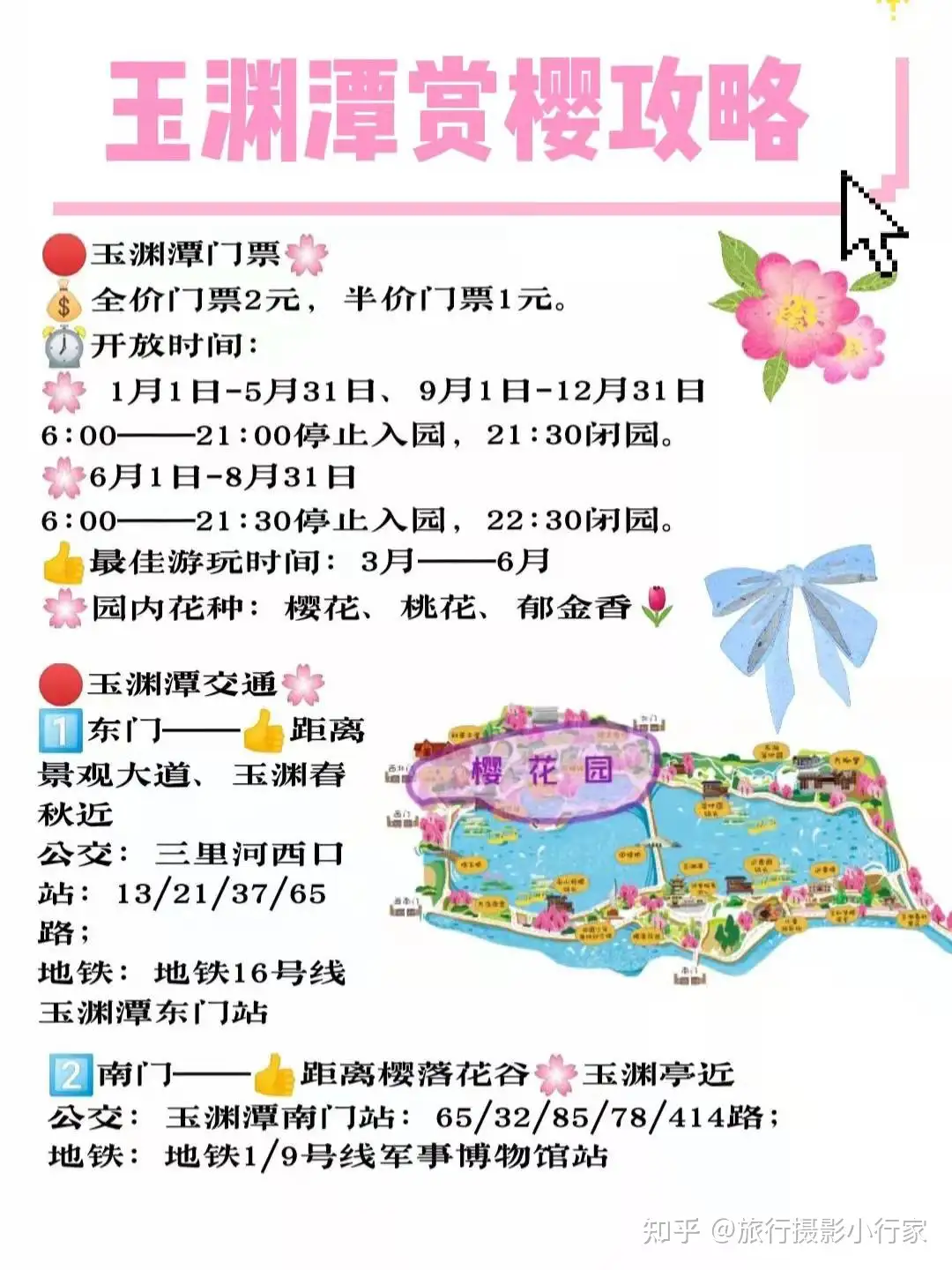 玉渊潭赏樱地图 玉渊潭公园游玩攻略及行李寄存 知乎