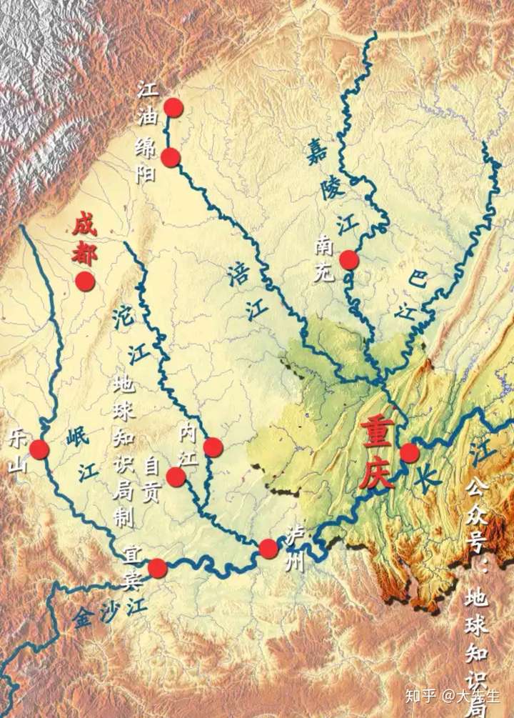 南充市河流水系图图片