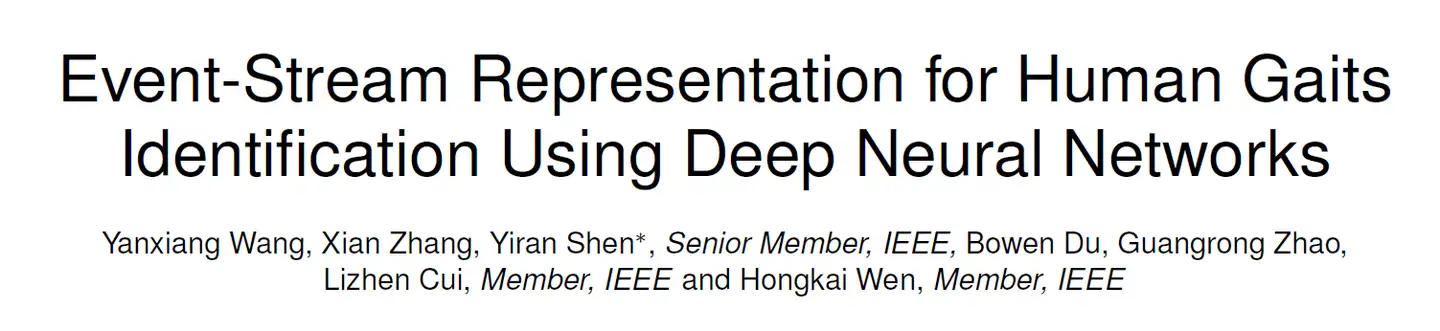 Tpami 21 基于event Stream 的步态识别 准确率高达90 知乎