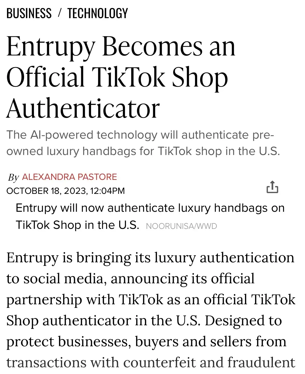 TikTok Partners With Entrupy to Authenticate Luxury Bags