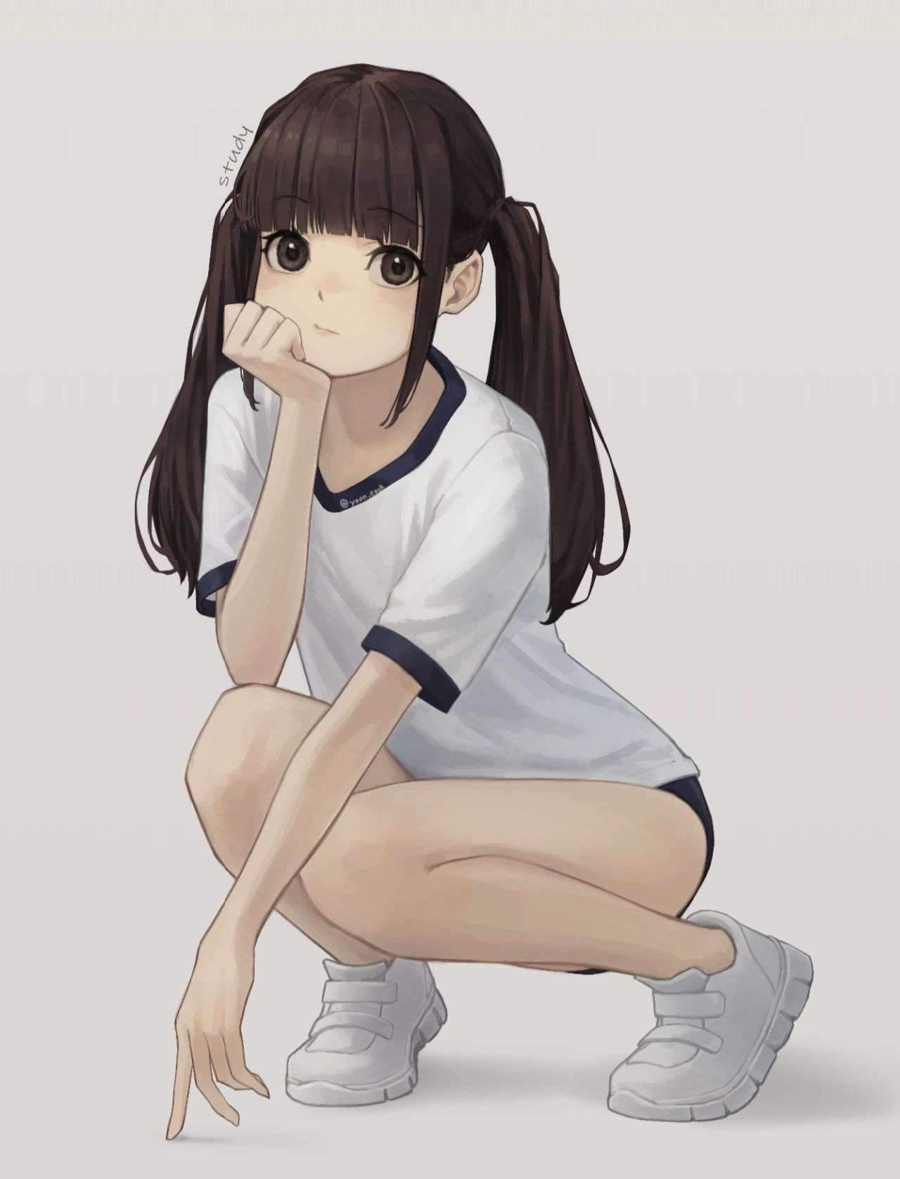 每日一画成长营 的想法: 【画师推荐】画师:yoon 制服女孩,谁的