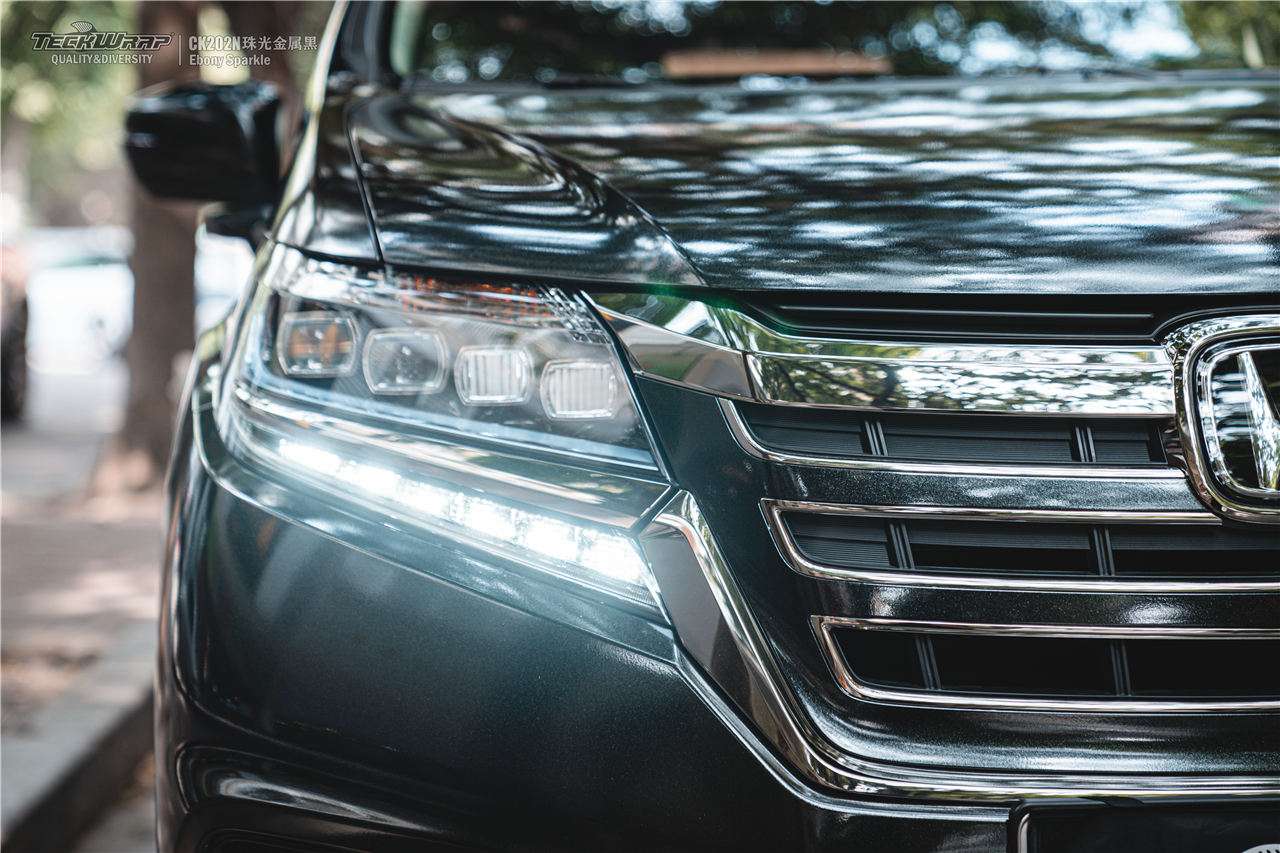 贴改色膜弄了台本田艾力绅 珠光黑 好看吗 知乎