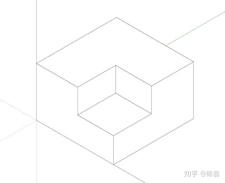 草图大师三维图虽然可调成黑白灰色但它是用不同的亮度体现三维的效果